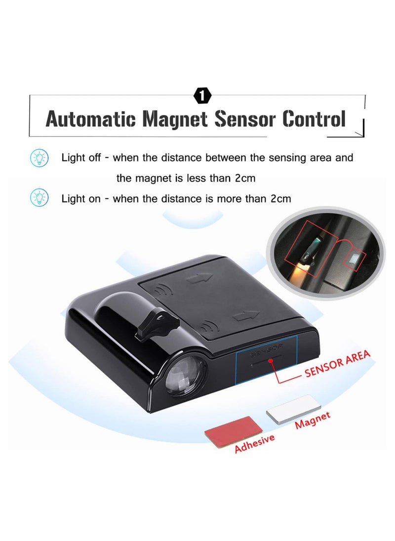 2Pcs Universal Wireless Car Door Logo Light LED HD Welcome Courtesy Ghost Shadow Projector Lamp – Compatible with Genesis and Most Car Models