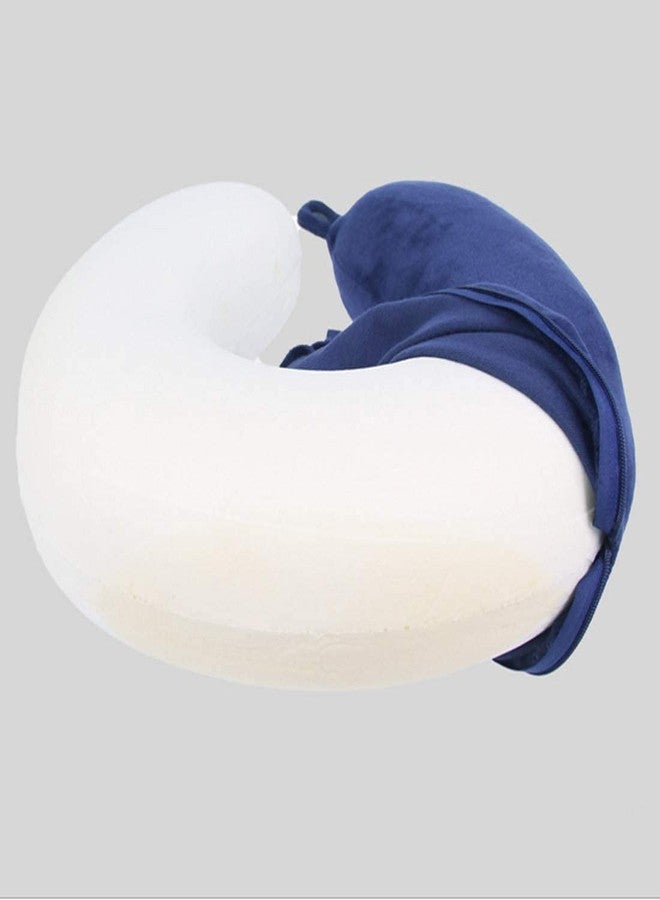 GDEOUP Travel Pillow - Memory Foam Neck Pillow Support Pillow,Luxury Compact & Lightweight Quick Pack for Camping,Sleeping Rest Cushion (Navy Blue) - Image 5