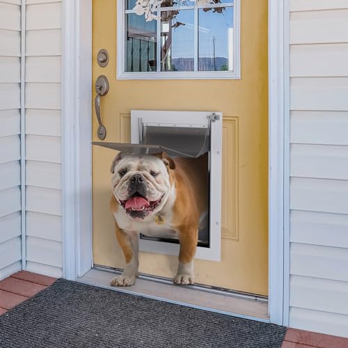 Baboni 3-Flaps Pet Door for Interior and Exterior Doors, Steel Frame and Telescoping Tunnel, Strong and Durable Dog Door (Pets Up to 100 Lb) -Large - Image 4