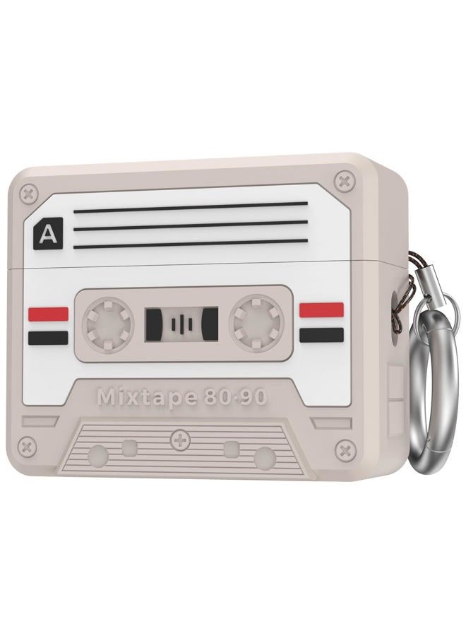 TRONWIN for AirPods Pro 3 Case - 2025 Retro Mixtape Design Case for Apple AirPods Pro 3rd Generation, Cute Silicone Air pods pro 3 Case Cover for Men/Women (Old Grey) - Image 1