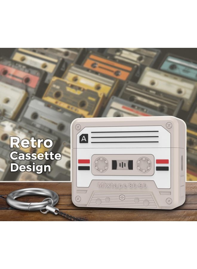 TRONWIN for AirPods Pro 3 Case - 2025 Retro Mixtape Design Case for Apple AirPods Pro 3rd Generation, Cute Silicone Air pods pro 3 Case Cover for Men/Women (Old Grey) - Image 4