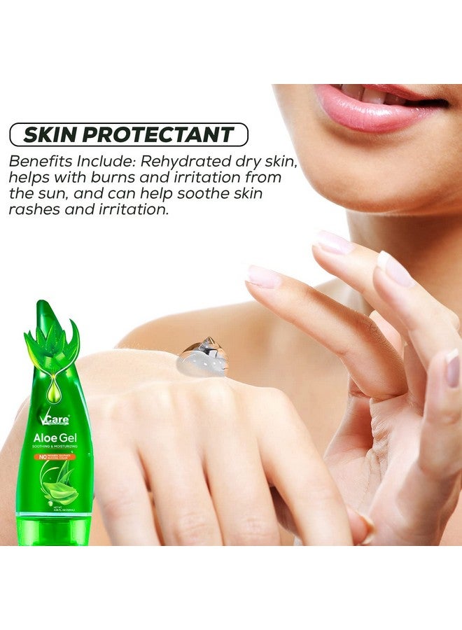 VCare Aloe Vera Gel And Aloe & Cucumber Facial Mask Sheet For All Skin Type Women & Men Combo - Image 3