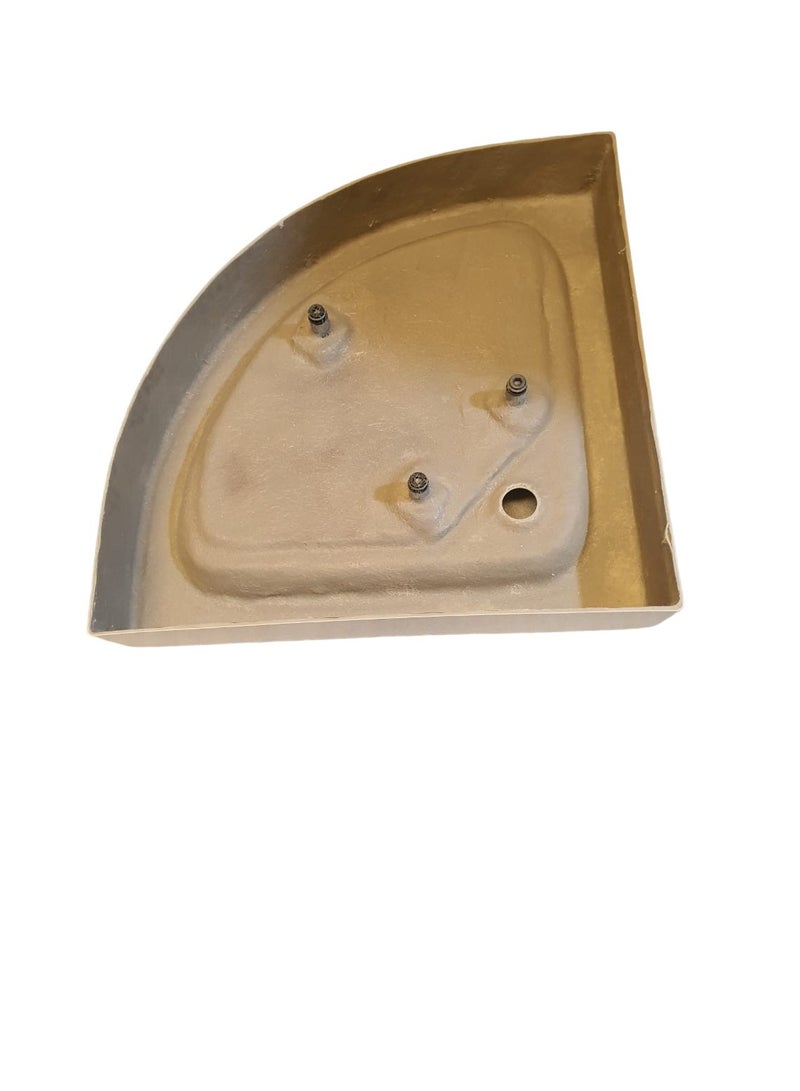 HAR & Unex Shower tray for bathroom 60x60x13 cm. curve model - beige color with drain fitting - Image 2