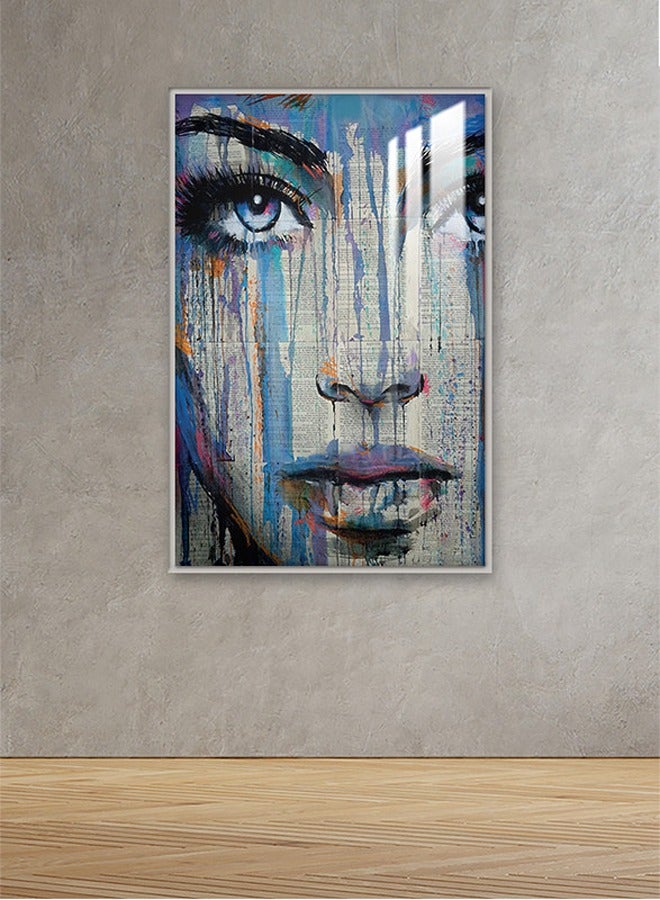 ماركتنا لوحة جدارية120×80سم مع برواز فضي وطبقة اكريلك شفاف بتصميم امرآة - Image 1