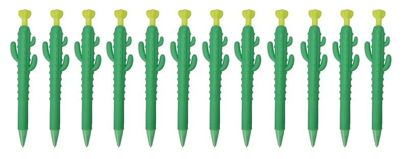 Crackles Vegetable Design Cactus Mechanical Lead Pencil Best for Birthday Return Gifts and School- Pack of 12, Yellow (S-CACTUS-12-UB-96) - Image 1