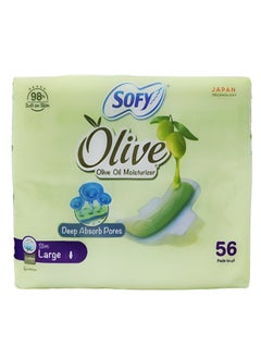 Sofy 56 Pcs Olive Oil Moisturizer Slim Large Pads  - Image 1