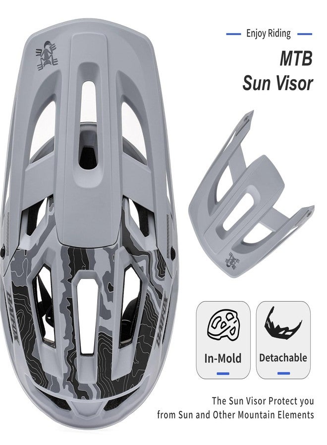 BATFOX Bike Helmet Mountain Bike Helmets for Men Women Adults MTB Specialized Bicycle Cycling BMX Bike Helmet (Gray,(56-61CM)) - Image 5