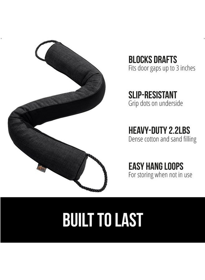 Gorilla Grip GORILLA GRIP Door Draft Stopper for Bottom of Doors, Weather Stripping Seal Blocks Hot Air, Noise, Bugs, Keeps Cold AC in, Sound Proofing Easy Install Gap Filler, Home Essentials, 36 Inch, Black  - Image 2