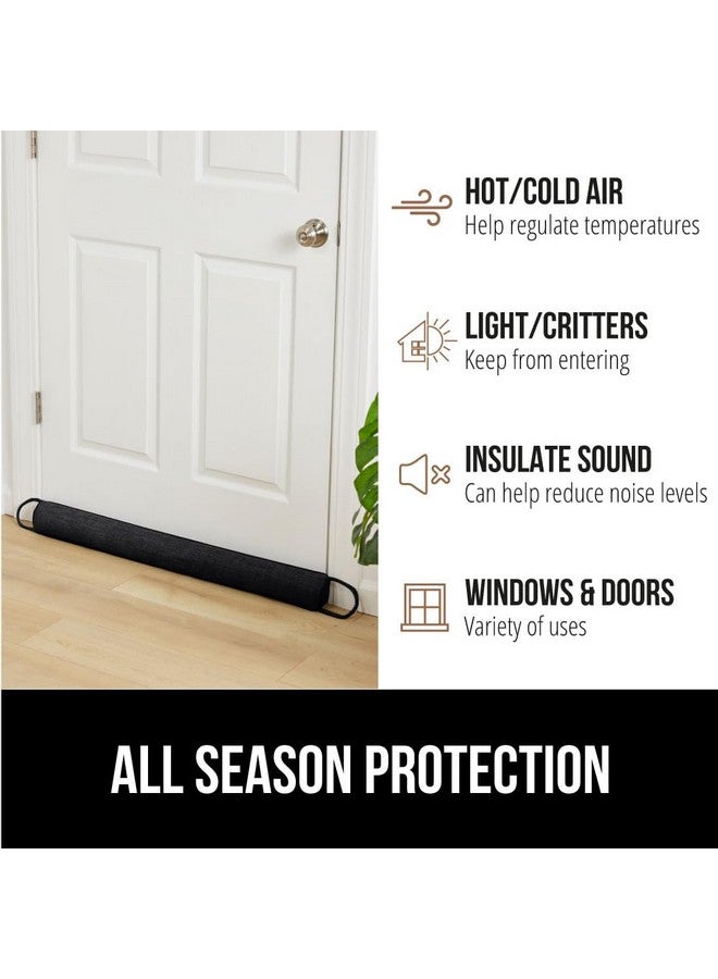 Gorilla Grip GORILLA GRIP Door Draft Stopper for Bottom of Doors, Weather Stripping Seal Blocks Hot Air, Noise, Bugs, Keeps Cold AC in, Sound Proofing Easy Install Gap Filler, Home Essentials, 36 Inch, Black  - Image 5