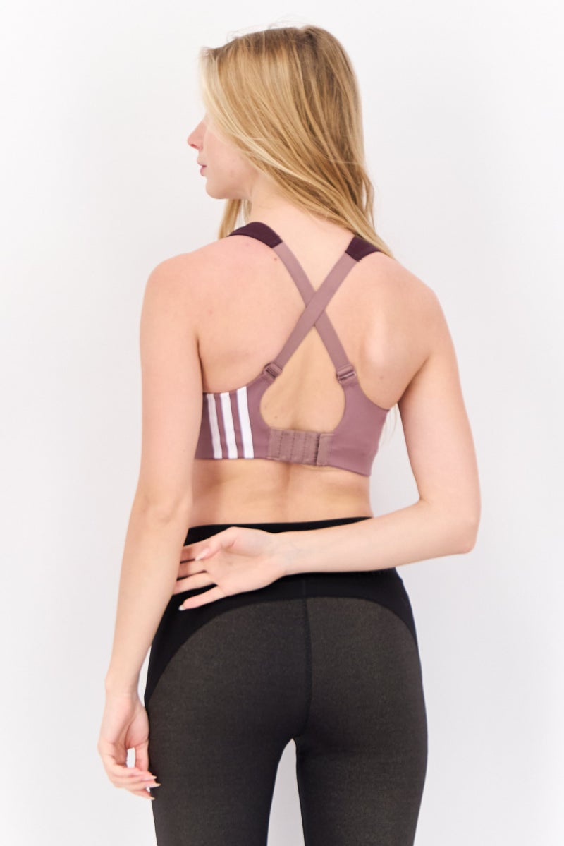 Adidas Women Padded Sports Bra, Mauve - Image 3