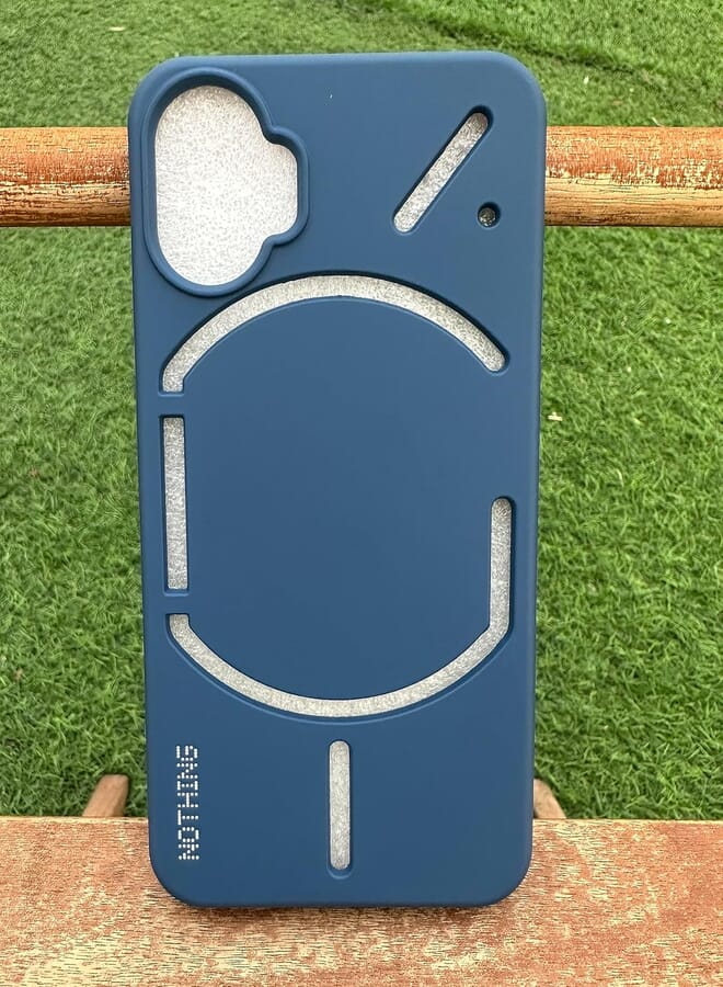 Muzz Case for Nothing Phone 1, Liquid Gel Rubber Bumper Case with Soft Microfiber Lining Cushion Slim Hard Shell Shockproof Protective Cover for Nothing Phone 1 5G 2022 (Dark Blue)