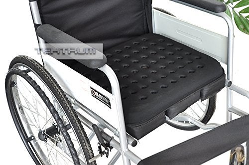 Tektrum Thick Orthopedic Cool Gel Seat Cushion with Cooling Vents for Wheelchair, Office, Home, Car–Support for Low Back, Tailbone, Hip, Prevents Sweaty Bottom, Promotes Healthy Posture (GS1201-BLK) - Image 3