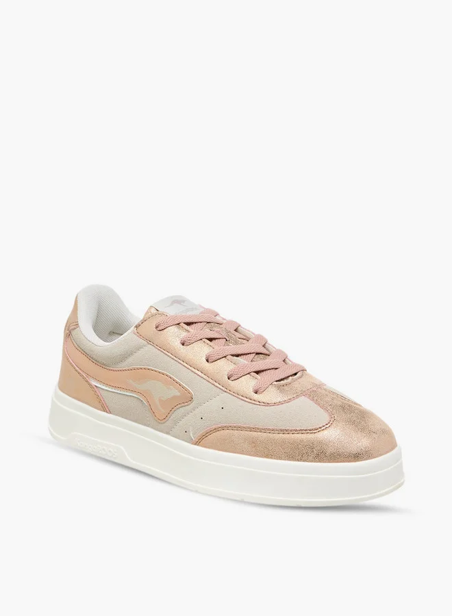 كانغاروس Women's Colourblock Lace-Up Sneakers