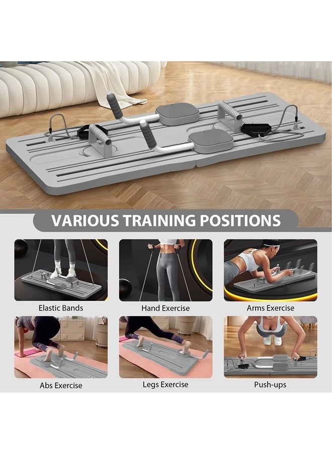 ShebSheb - Pilates Yoga Board - 2024 Pilates Reformer Set, Multi-Purpose Foldable Pilates Reformer Board for Home, 5 in 1 Pilates Sliding Board - Image 1
