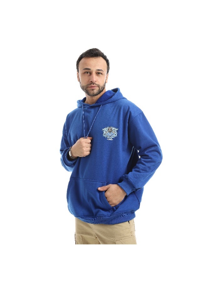 Caesar Men's oversized hoodie with a hood and prints on the chest and back - Image 2