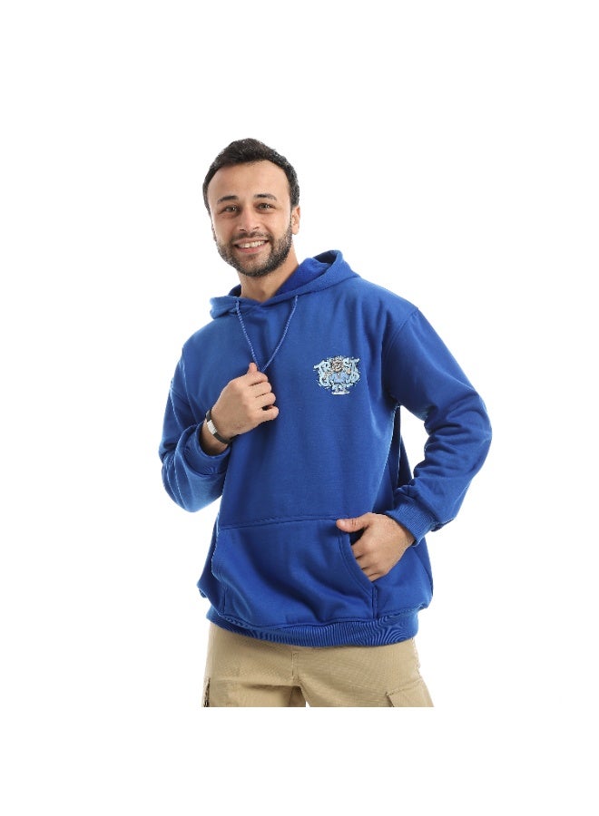 Caesar Men's oversized hoodie with a hood and prints on the chest and back - Image 1