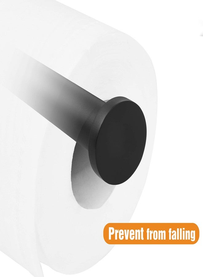 HITSLAM Matte Black Toilet Paper Holder Adhesive, Stainless Steel Self Adhesive Toilet Paper Roll Holder for Bathroom - Image 4