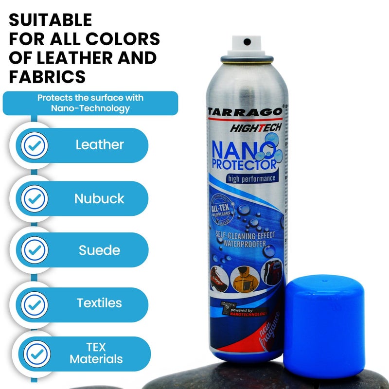 Tarrago Nano Shoe Protector Spray | 6.5oz | Waterproof & Stain Repellent for Sneakers, Suede, Canvas, Leather, Fabric, Nylon, Hiking, Boots - Image 2