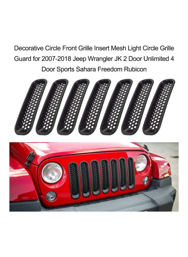 7-Piece Front Grille Gaurd For Jeep Wrangler - Image 5