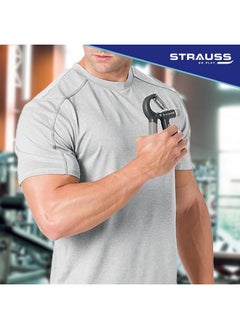 STRAUSS Adjustable Hand Grip| Adjustable Resistance (10Kg - 40Kg) | Hand Gripper For Home & Gym Workouts | Perfect For Finger & Forearm Hand Exercises & Strength Building For Men & Women (Black)  - Image 5