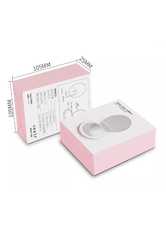 Rechargeable Compact Mirror with Light 1x/10x Magnification Dimmable Lighted Travel Makeup Mirror LED Compact Mirror for Purses Pocket Touch Switch Type-c Charging Daylight Portable Handheld White  - Image 5