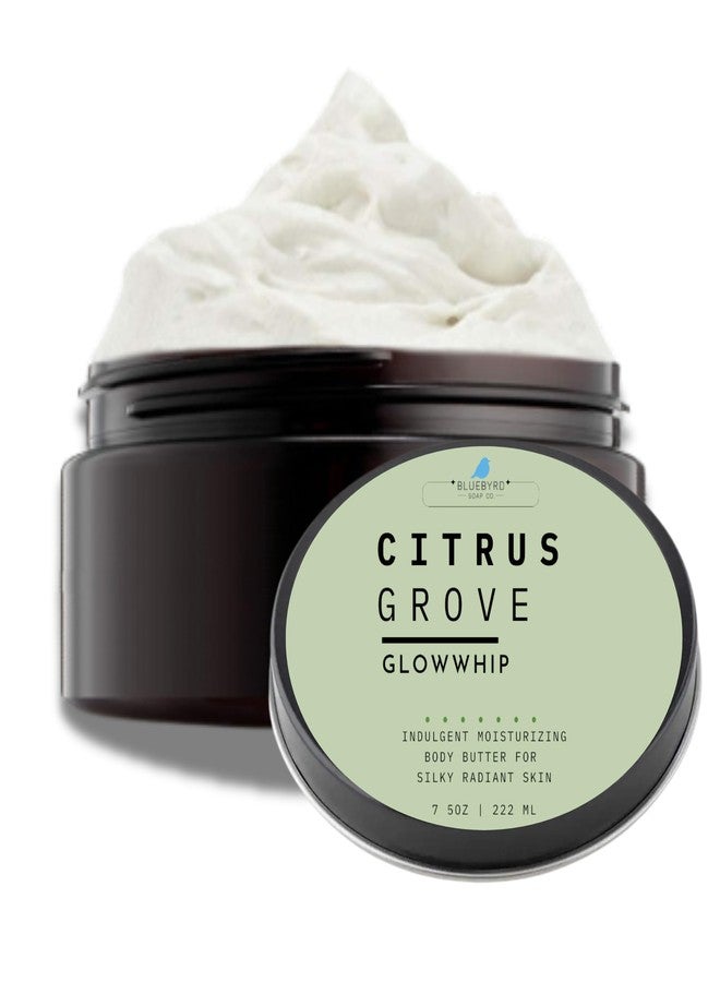 BLUEBYRD SOAP CO. زبدة الجسم بلو بيرد سيتروس جلوهوب | كريم الجسم المخفوق - ترطيب فخم لبشرة متألقة ومشرقة | مرطب 8 أونصات (بستان الحمضيات) - Image 1