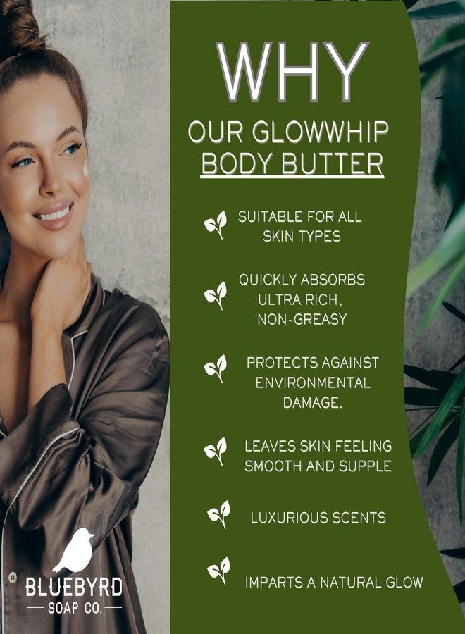 BLUEBYRD SOAP CO. زبدة الجسم بلو بيرد سيتروس جلوهوب | كريم الجسم المخفوق - ترطيب فخم لبشرة متألقة ومشرقة | مرطب 8 أونصات (بستان الحمضيات) - Image 4