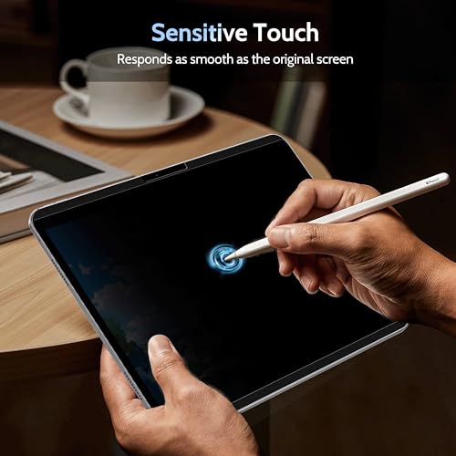 Peslv 4-Way Magnetic Privacy Screen for iPad Pro 13 Inch 7th (2024, M4),360 Removable Anti Blue Light Glare Spy Private Filter, High Sensitive Bubble-Free Easy Install Black Security Screen Protector - Image 5