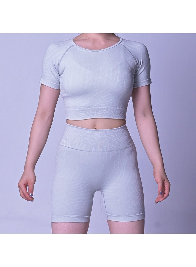 Women's Yoga Fitness Short Sleeve Suit - Image 1