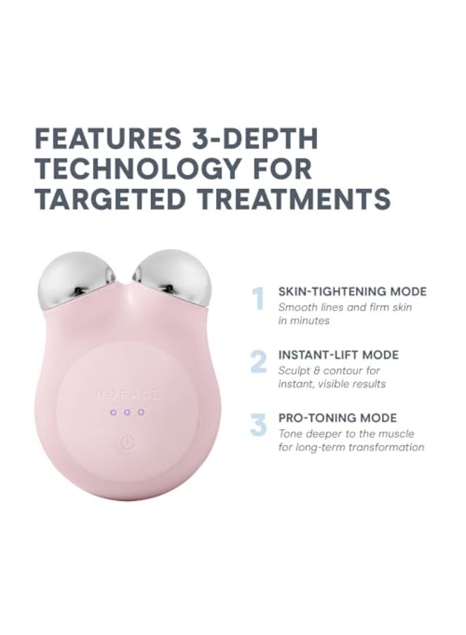 NuFACE MINI Microcurrent Facial Device Kit FDA Cleared Face Sculpting Skin Tightening Device to Contour Lift Tone Microcurrent Gel Activator Silk Creme Sandy Rose - Image 4