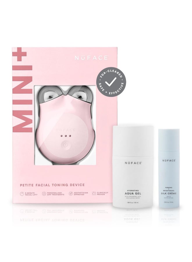 NuFACE MINI Microcurrent Facial Device Kit FDA Cleared Face Sculpting Skin Tightening Device to Contour Lift Tone Microcurrent Gel Activator Silk Creme Sandy Rose - Image 3