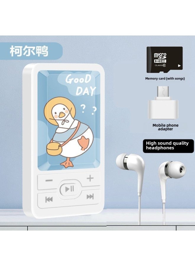 Students Listen To Music Mp3 Walkman High School Students Boys And Girls Mini Portable Sports Music Player Changmai-Body Color:A1 Cole Duck-Memory Capacity:No External Noise, 32g Can Store 8000 Songs + 4-piece Set  - Image 1
