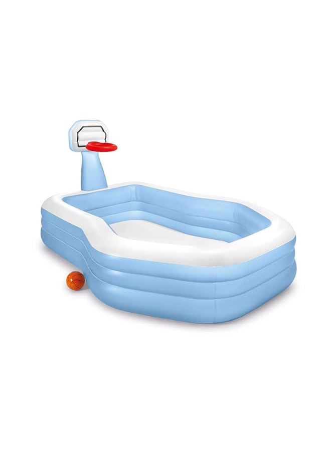 INTEX Swim Center Shooting Hoops Family Pool Blue/White