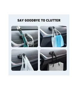 Excefore Car Dashboard Hook Holder for Key, Car Storage Clip, Multi Storage Hook, for Charging Cable, Data Cable,Earphone Cable,Bag and Mask, Phone Cord Organizer Stick on Dashboard, Hanging Hooks, Holder  - Image 3