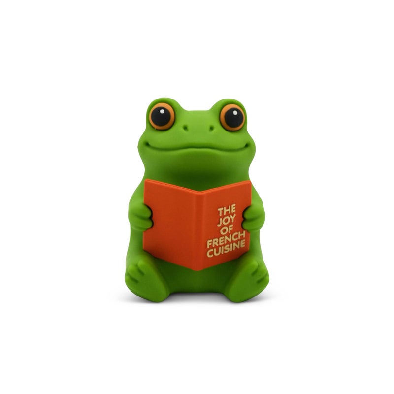 GOOFBALLS Little Readers â€“ Cute Figurines for Bookshelves, Desks, Terrariums & Home Decor â€“ Book-Loving Animal Statues - Frog - Image 1