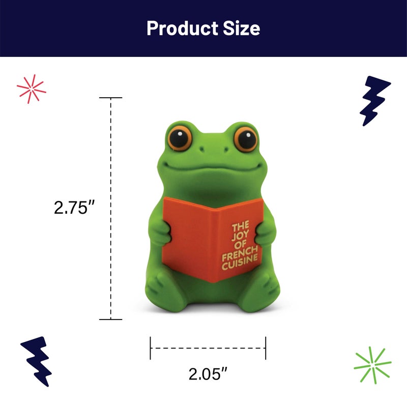 GOOFBALLS Little Readers â€“ Cute Figurines for Bookshelves, Desks, Terrariums & Home Decor â€“ Book-Loving Animal Statues - Frog - Image 3