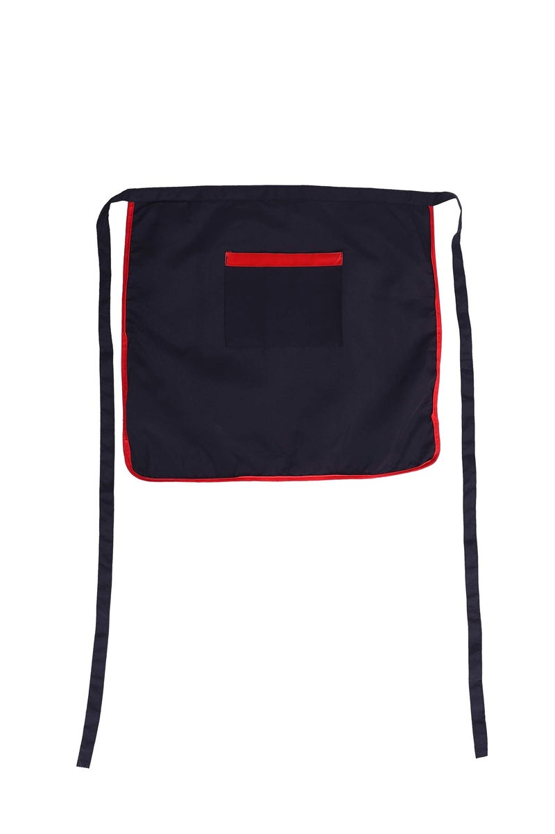 Switchon Polyester Waterproof Japanese Style Plain Free Size Waist Chef's Cooking Apron with One Pockets Kitchen Apron - Black 20x18 inch - Image 5