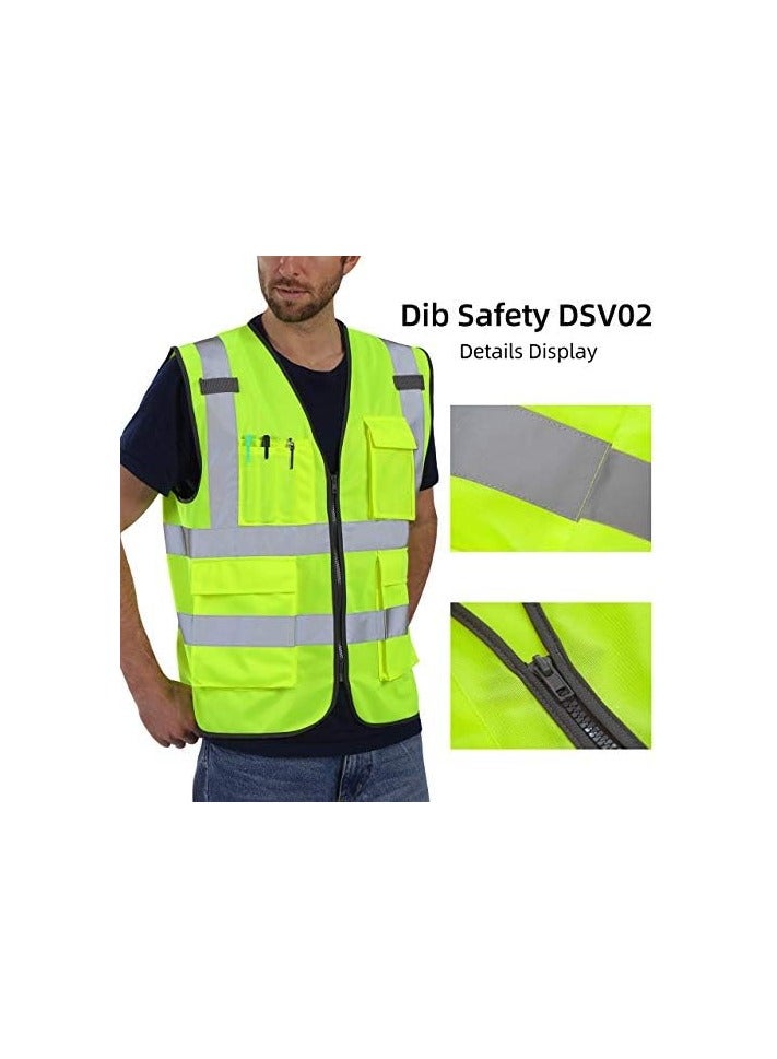 Generic High-visibility safety vest with night reflector. - Image 1