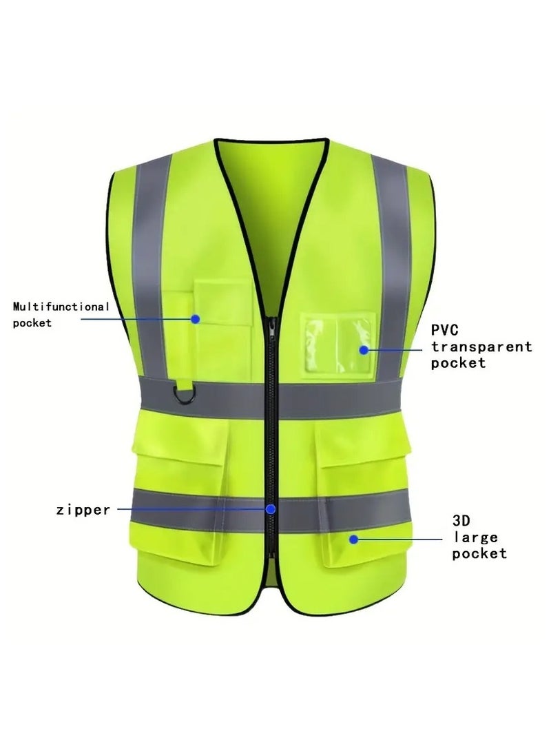 Generic High-visibility safety vest with night reflector. - Image 4