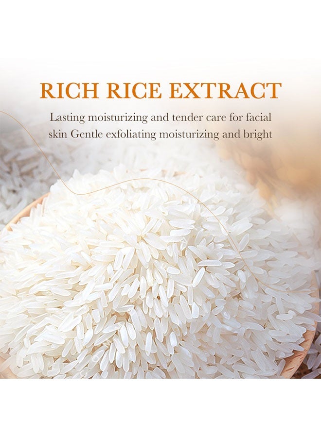 بيو أكوا عصارة الأرز الخام النقية موس، منظف للوجه، منظف وجه لطيف، غسول وجه رغوي مع فرشاة سيليكون، غسول وجه مرطب مع حمض أميني، غسول وجه رغوي مناسب لجميع أنواع البشرة 120 مل - Image 5