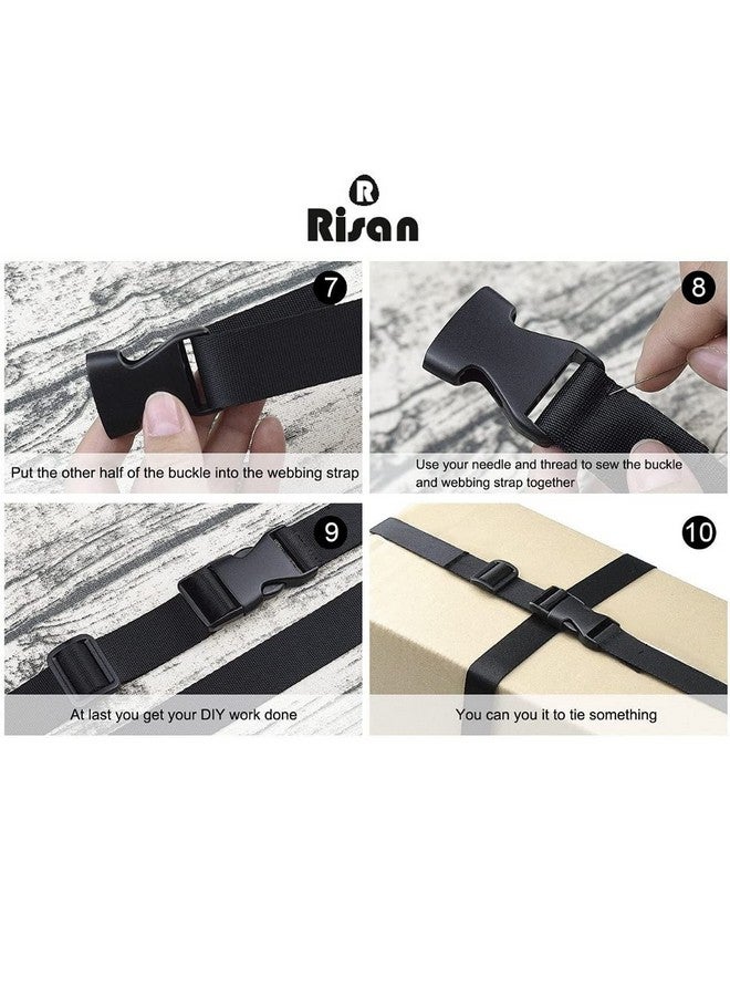 Risan Heavy Duty Quick Release Buckles Adjustable Clips Snaps for Nylon Strap Backpack Webbing Belt Dog Collars Sturdy Size 1‚Äù inch 10 Pcs - Image 5