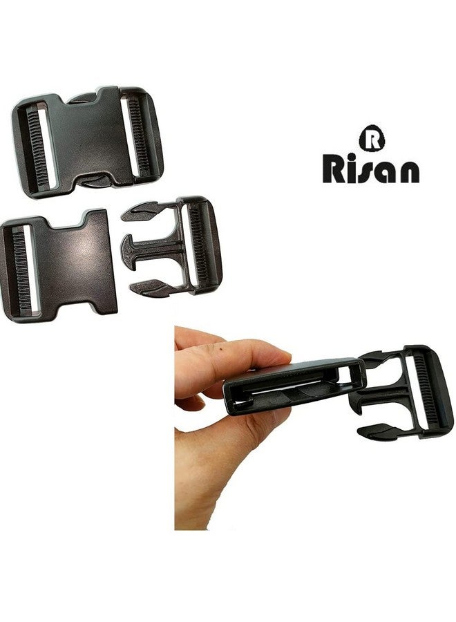 Risan Heavy Duty Quick Release Buckles Adjustable Clips Snaps for Nylon Strap Backpack Webbing Belt Dog Collars Sturdy Size 1‚Äù inch 10 Pcs - Image 3