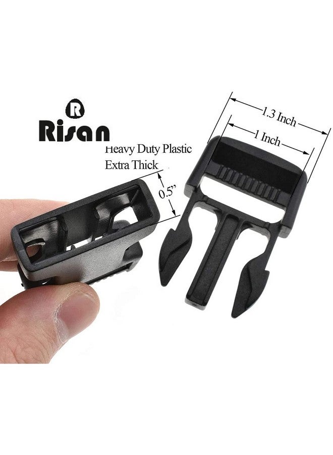 Risan Heavy Duty Quick Release Buckles Adjustable Clips Snaps for Nylon Strap Backpack Webbing Belt Dog Collars Sturdy Size 1‚Äù inch 10 Pcs - Image 4