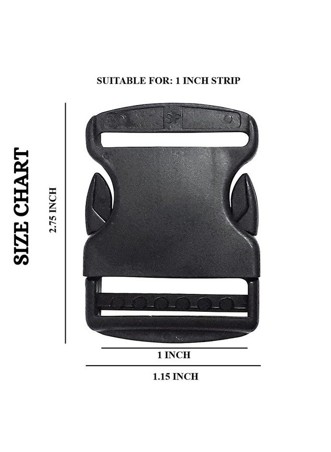 Risan Heavy Duty Quick Release Buckles Adjustable Clips Snaps for Nylon Strap Backpack Webbing Belt Dog Collars Sturdy Size 1‚Äù inch 10 Pcs - Image 2