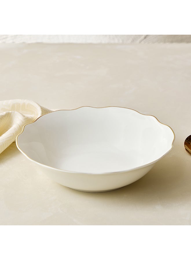Home Box Ivory Salad Bowl 23.5 x 6.3 x 23.5 cm - Image 1