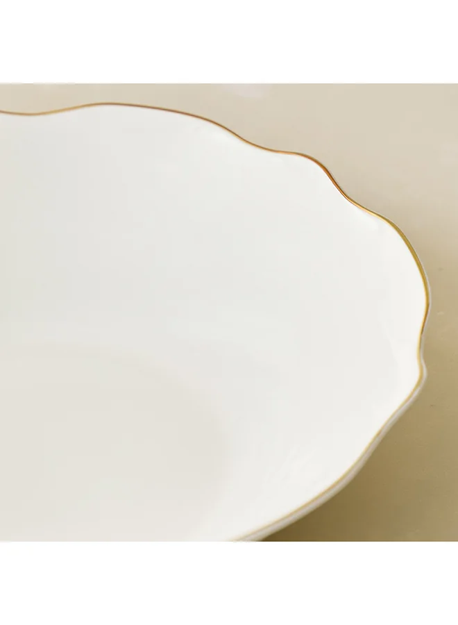 Home Box Ivory Salad Bowl 23.5 x 6.3 x 23.5 cm