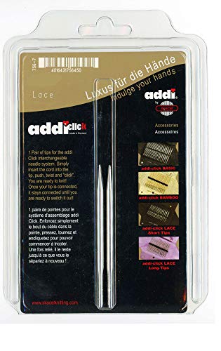 addi Click Interchangeable Knitting Needle Tips Short Rocket Lace Set 3.25 inch (8cm) US 06 (4.0mm) - Image 5