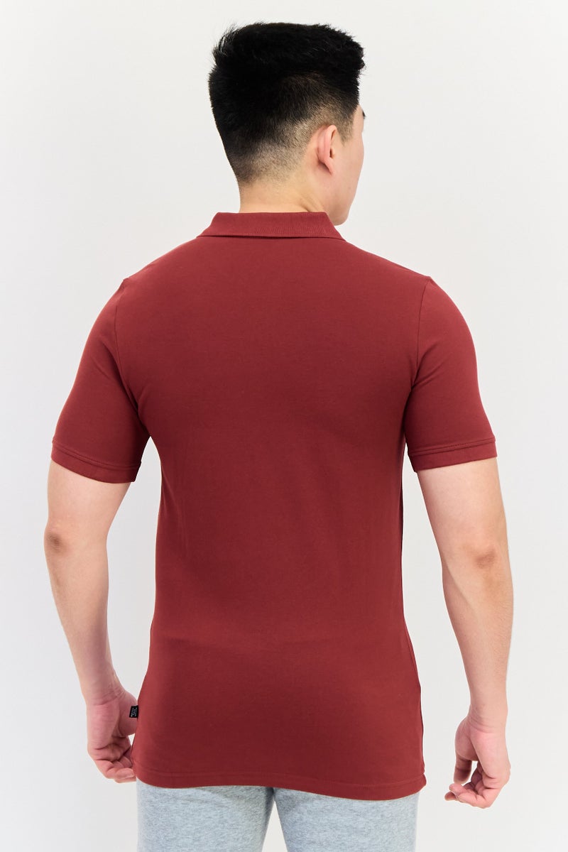PUMA Men Sportswear Fit Brand Logo Outdoor Polo Shirt, Maroon - Image 3
