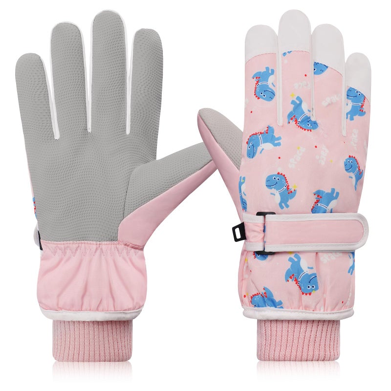 coclothy Winter Ski Gloves for Kids, Warmest Waterproof and Breathable Snow Gloves for Cold Weather, Touchscreen Snowboard Glove for Boys & Girls - Image 1