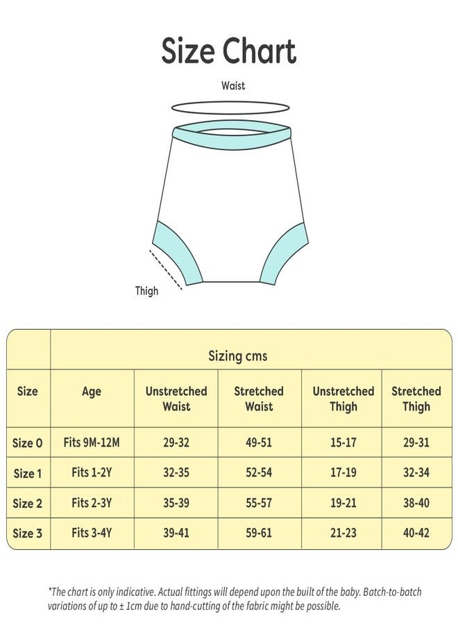 SuperBottoms Padded Underwear™ | For Potty Training & Mess-Free Diaper-Free time | Prevents Pee Puddles | 3 layers of Premium Cotton Padding (No sponge) | (Bummy World, Size: 0, Pack of 3) - Image 5